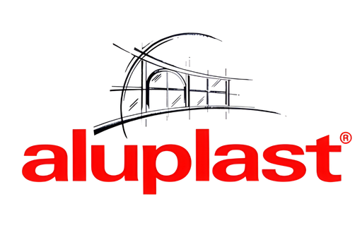 Official logo of Aluplast, a global leader in PVC window systems and the primary profile supplier for Team Plast window products.