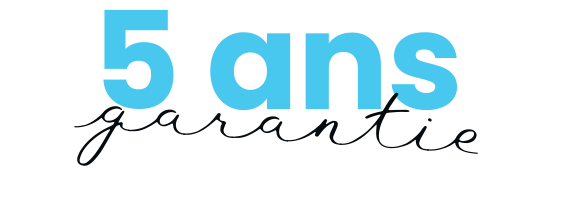 logo garantie 5 ans Team Plast menuiserie aluminium fenêtres et portes oscillo-battantes