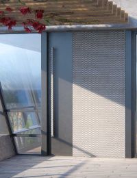 Portes Team Axis en aluminium expansé et tôle d'aluminium peinte